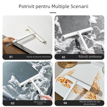 Racletă de sticlă din silicon pentru uz casnic – curățare suprafețe și oglinzi
