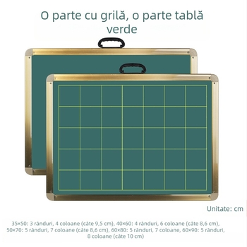 Tabla magnetică mică, cu model pătrat, pentru copii, cu suport pentru agățare, cu suprafață dublă, pentru exersarea scrisului cu cretă acasă