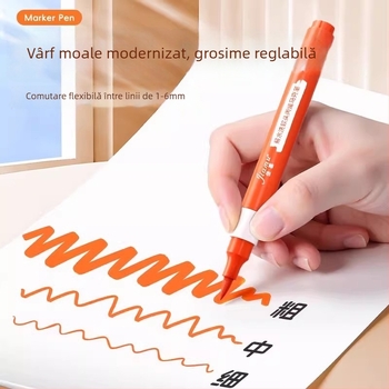 Marker acrilic lichid cu vârf moale pentru copii, marker pentru acuarelă care nu pătează, stilou colorat