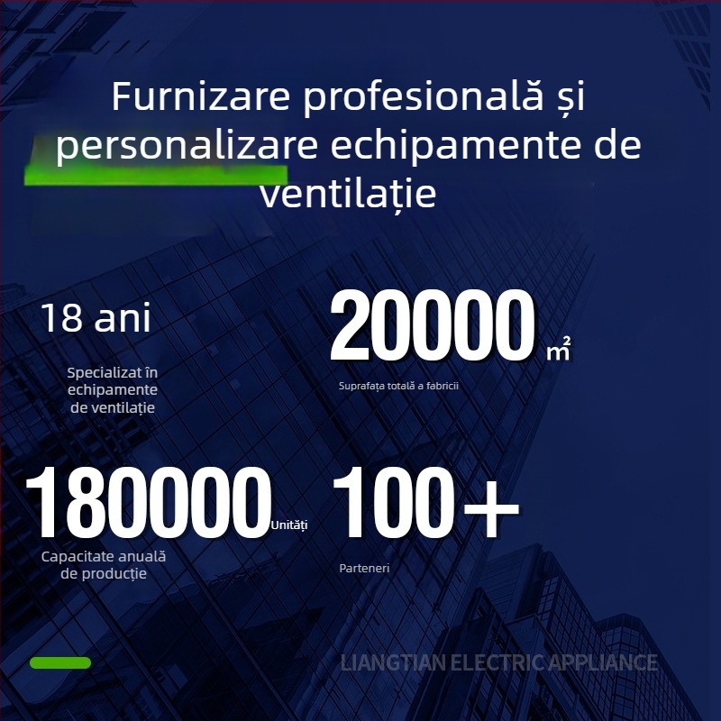Ventilator de evacuare pentru baie și bucătărie, montat pe perete, rotund, uz casnic, silențios și eficient energetic