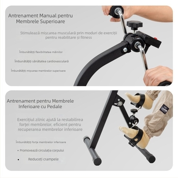 Echipament de reabilitare prin pedalare cu rezistență reglabilă pentru membrele superioare și inferioare