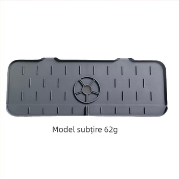 Covoraș din silicon alimentar pentru drenaj, pentru bucătărie și baie, protecție împotriva stropilor la chiuvetă, lung și pliabil.