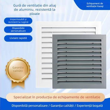 Ieșire de aer din aliaj de aluminiu pentru clădiri industriale HVAC, rezistentă la ploaie, umezeală și coroziune
