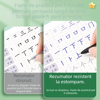 Refil pentru stilou de caligrafie, cu capacitate mare, cerneală care se estompează automat, canal magic special