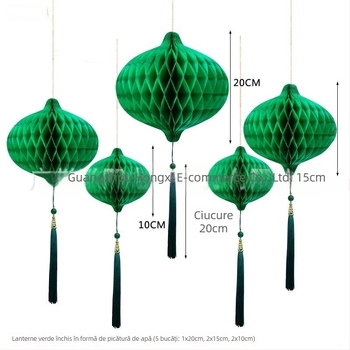 Lampă balon cu picătură de apă, stil chinezesc nou, pentru vitrină; decor suspendat pentru magazine de bijuterii și campus, atmosferă primăvară-vară