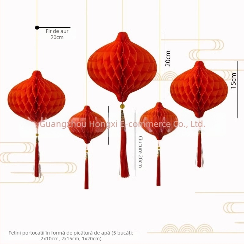 Lampă balon cu picătură de apă, stil chinezesc nou, pentru vitrină; decor suspendat pentru magazine de bijuterii și campus, atmosferă primăvară-vară