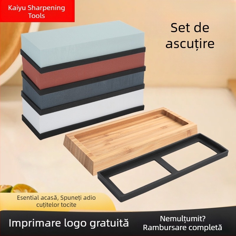 Piatră de ascuțit pentru uz casnic, bucătărie, carbid de siliciu, piatră de ulei cu o singură față, corund alb