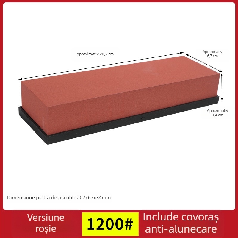Piatră de ascuțit pentru uz casnic, bucătărie, carbid de siliciu, piatră de ulei cu o singură față, corund alb