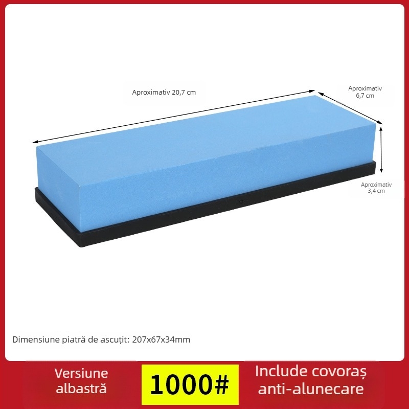 Piatră de ascuțit pentru uz casnic, bucătărie, carbid de siliciu, piatră de ulei cu o singură față, corund alb