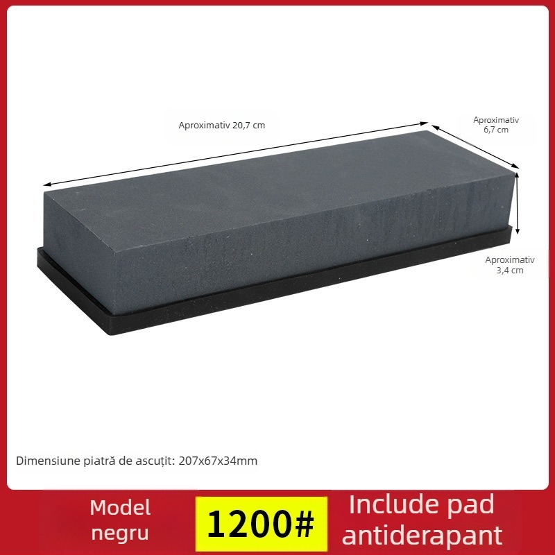 Piatră de ascuțit pentru uz casnic, bucătărie, carbid de siliciu, piatră de ulei cu o singură față, corund alb