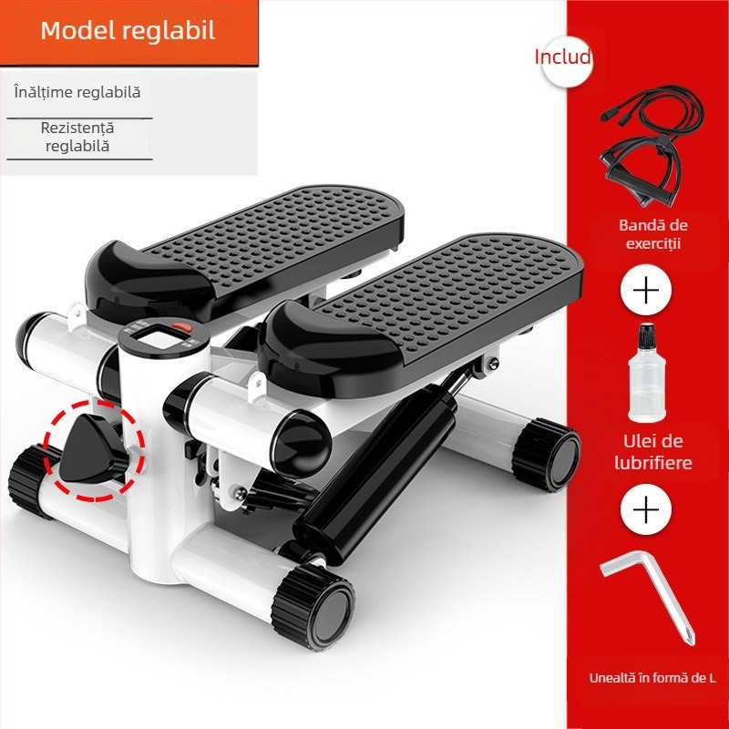 Stepper hidraulic pentru uz casnic, silențios, dispozitiv compact pentru tonifierea picioarelor