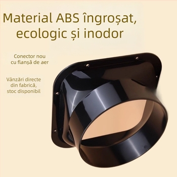 Conector ABS pentru sistemul de aer proaspăt, flanșă pătrat-rotund, dimensiune 150
