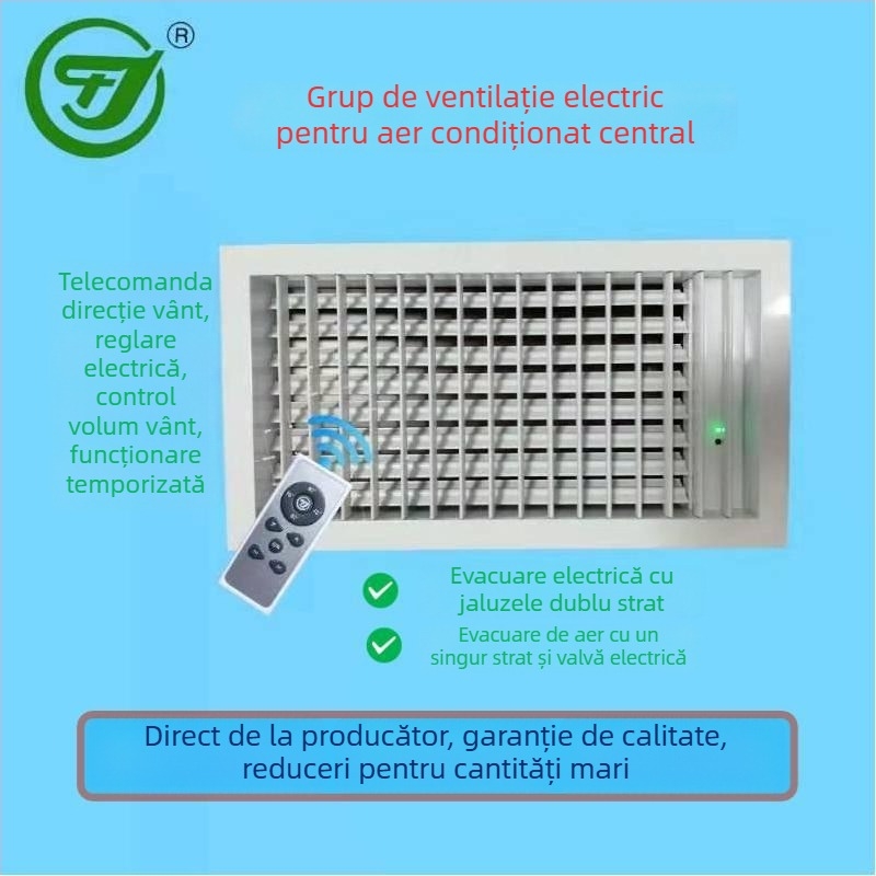 Huajiang HDF din aliaj de aluminiu, grilă de ventilație cu două straturi, telecomandă