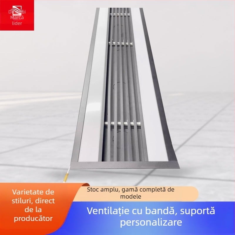 Bandă LED decorativă cu ventilare, grilă de aer neagră, ieșire de aer personalizabilă, funcționare silențioasă