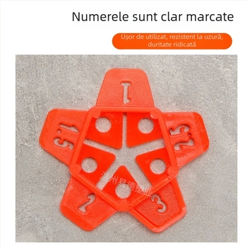 Nivelator multifuncțional pentru plăci cu stea cu cinci colțuri, poziționare precisă și retenție a rosturilor, 5 în 1