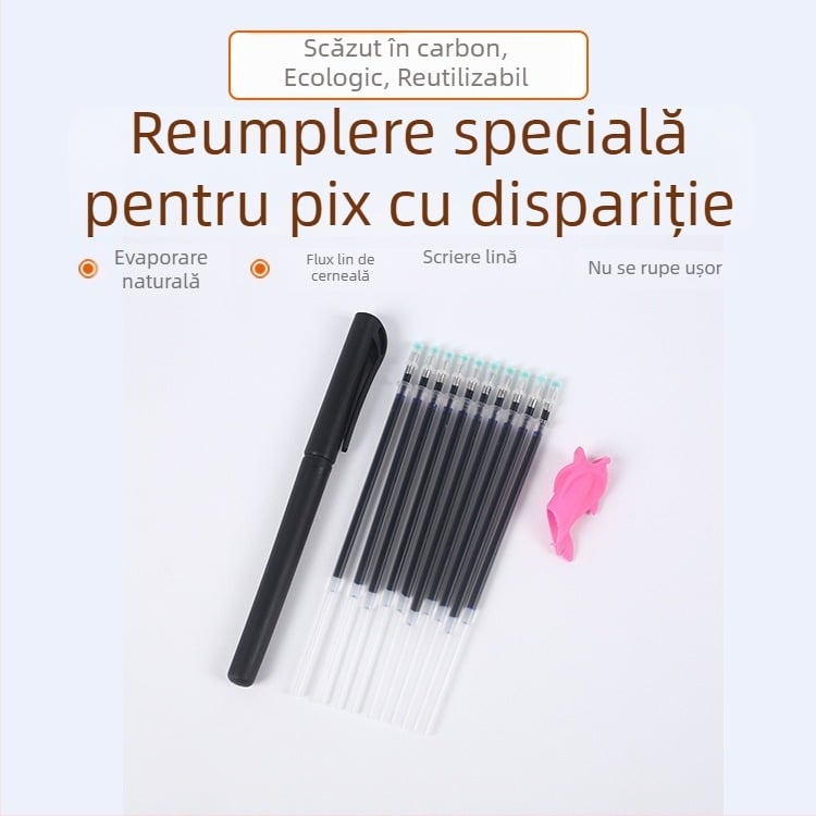 Refil pentru caligrafie cu cerneală ștearsă, 0,5 mm, pentru adulți și copii, pentru caiete de exerciții cu caneluri