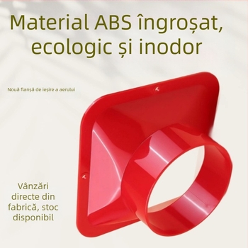 Flanșă ABS pentru ieșire de aer, Sistem de aer proaspăt, conector din plastic dur, cuplaj pătrat‑rotund