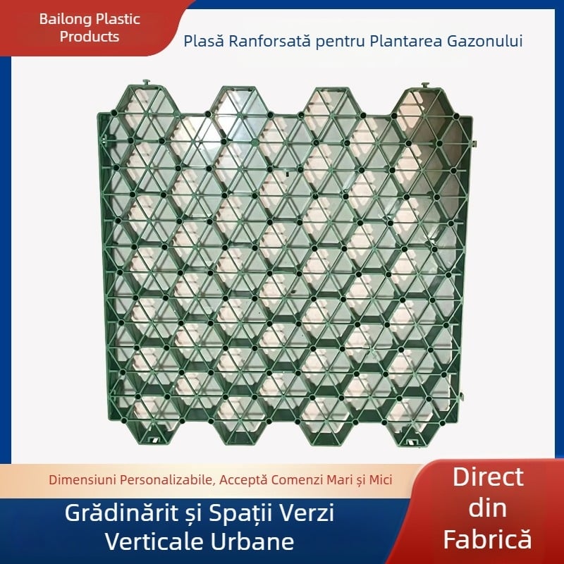 Grilă hexagonală PVC pentru plantarea gazonului, întărită