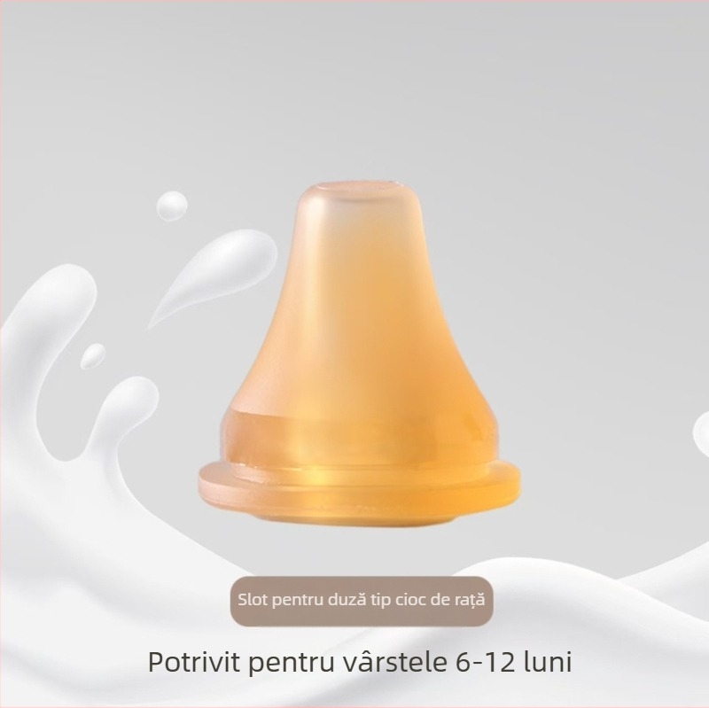 Widie Bear Accesorii pentru mamelon și pai pentru sticlă, silicon cu nano-argintiu, gură largă, universale