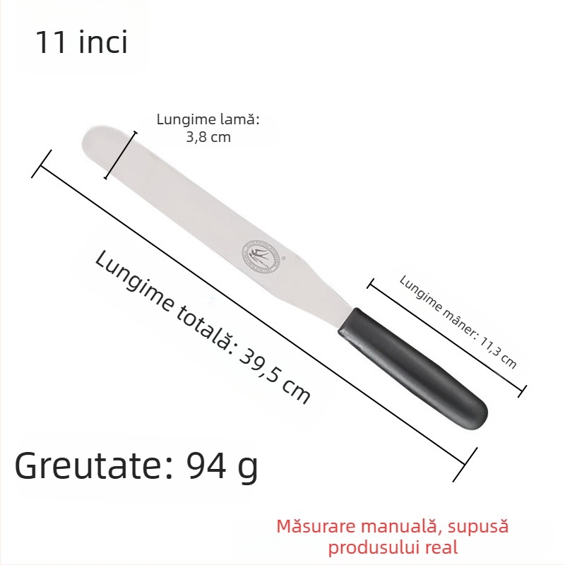 Set de ustensile de bucătărie pentru coacere: spatulă pentru prăjituri, cuțit drept, cuțit curbat, spatulă pentru cremă și racletă de bucătărie