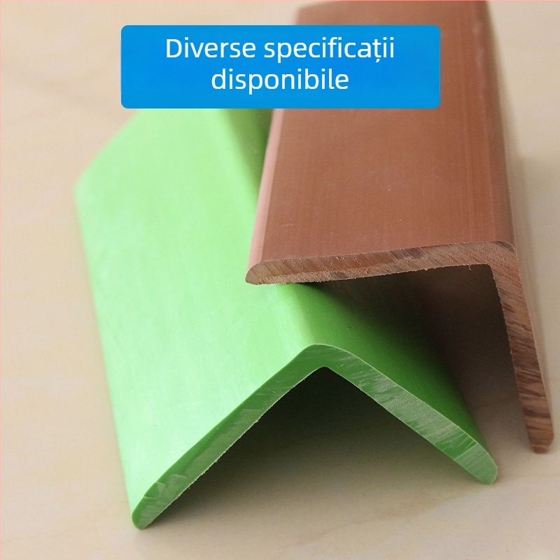 Protector de colț din PVC, bandă de margine în formă de L pentru protecția colțurilor și treptelor