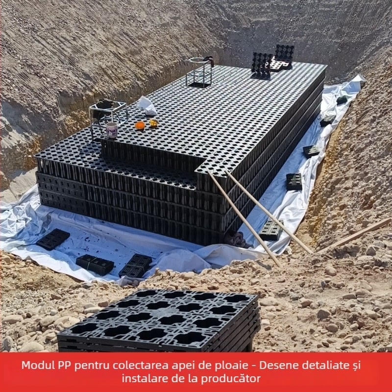 Rezervor PP modular pentru colectarea apei pluviale, subteran, personalizat