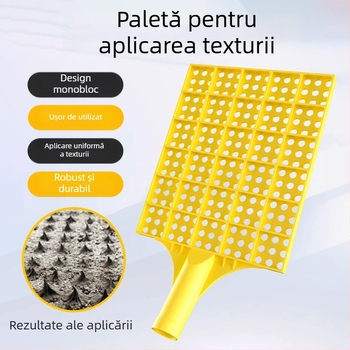 Instrument nou de tencuială pentru texturarea pereților pe șantier — unealtă auxiliară îmbunătățită pentru mortar și ciment