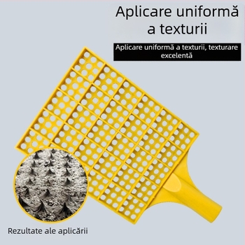 Instrument nou de tencuială pentru texturarea pereților pe șantier — unealtă auxiliară îmbunătățită pentru mortar și ciment