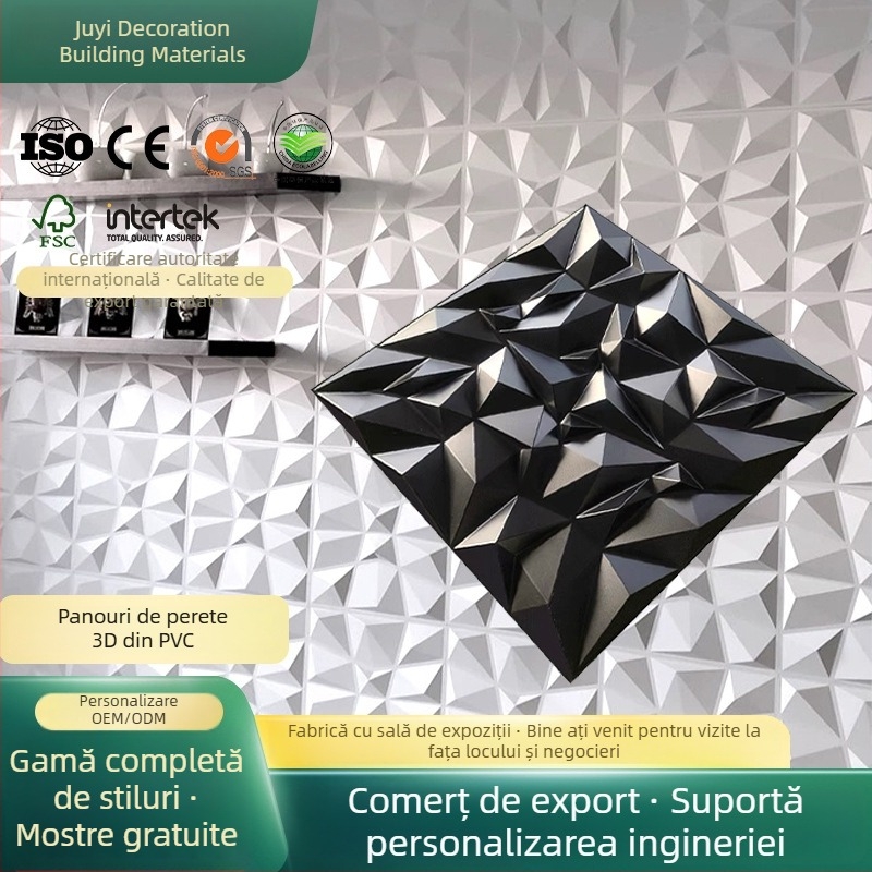 Panouri PVC 3D pentru perete — decor relief pentru sufragerie