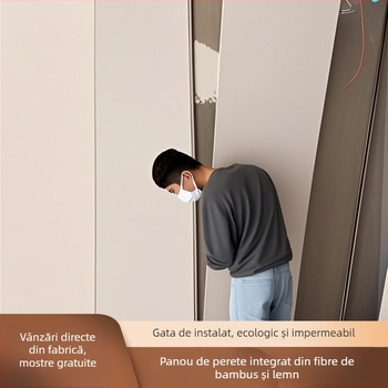 Panouri de perete integrate din fibre de bambus pentru decor interior – panouri pentru auto-montaj, finisaj lemnos, panouri din cristale de carbon