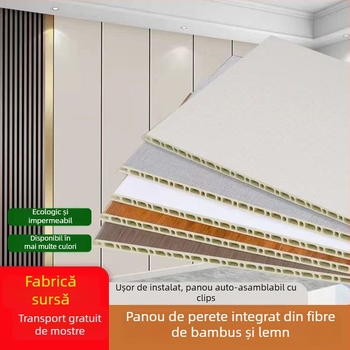 Panouri de perete integrate din fibre de bambus pentru decor interior – panouri pentru auto-montaj, finisaj lemnos, panouri din cristale de carbon