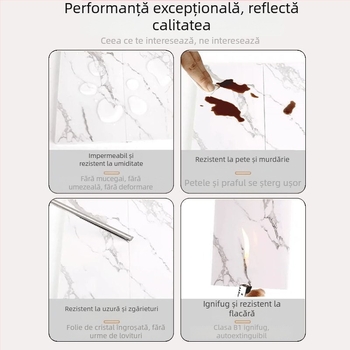 Panou din lemn cu placă cristalină de carbon pentru decor interior, panou UV fără cusături, fundal canapea, panou din rocă de carbon integrat