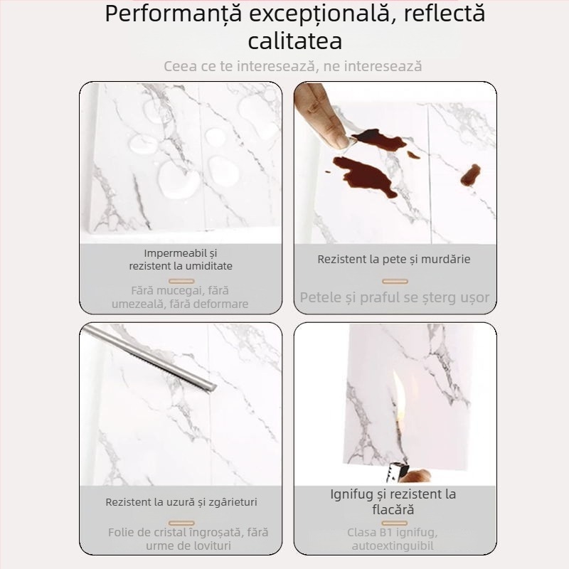 Panou din lemn cu placă cristalină de carbon pentru decor interior, panou UV fără cusături, fundal canapea, panou din rocă de carbon integrat