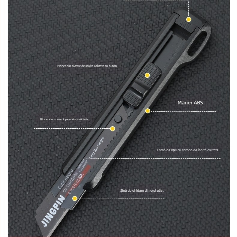Cuțit de utilitate personalizat la nivel de fabrică, lamă ascuțită, mare, ABS industrial, îngroșat și extrem de dur, instrument de deschis cutii