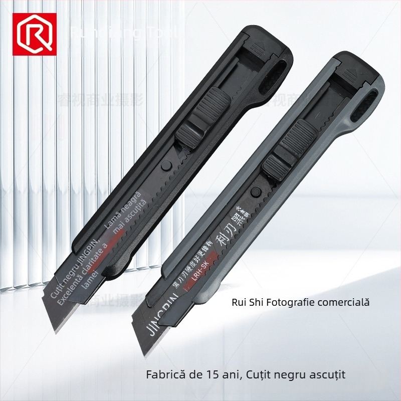 Cuțit de utilitate personalizat la nivel de fabrică, lamă ascuțită, mare, ABS industrial, îngroșat și extrem de dur, instrument de deschis cutii
