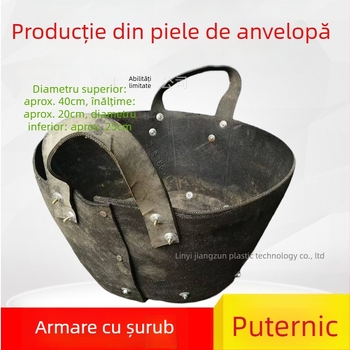 Găleată mare din cauciuc întărită pentru ciment pe șantier, găleată din cauciuc de anvelope, formă impermeabilă pentru beton