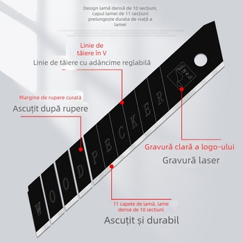 Woodpecker FD-09A lamă pentru cuțit universal – lamă mare pentru îndepărtarea tapetului, lamă de înlocuire 18 mm