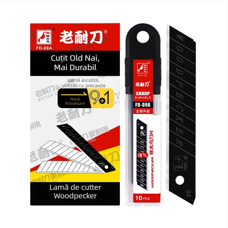 Woodpecker FD-09A lamă pentru cuțit universal – lamă mare pentru îndepărtarea tapetului, lamă de înlocuire 18 mm
