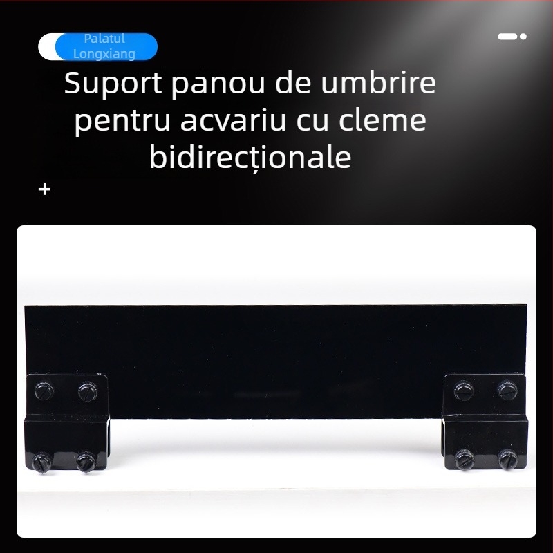 Panou de umbrire pentru acvariu cu suport de fixare și bază – separator pentru acvariu cu crabii și țestoase, gard anti-evadare înălțit