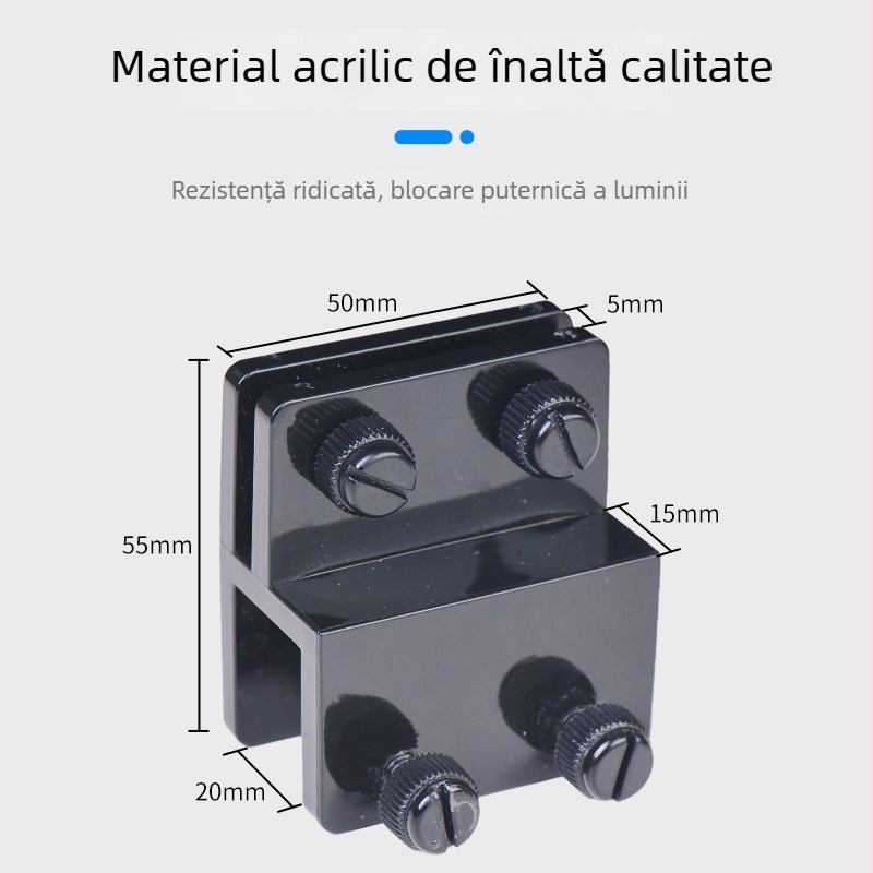 Panou de umbrire pentru acvariu cu suport de fixare și bază – separator pentru acvariu cu crabii și țestoase, gard anti-evadare înălțit