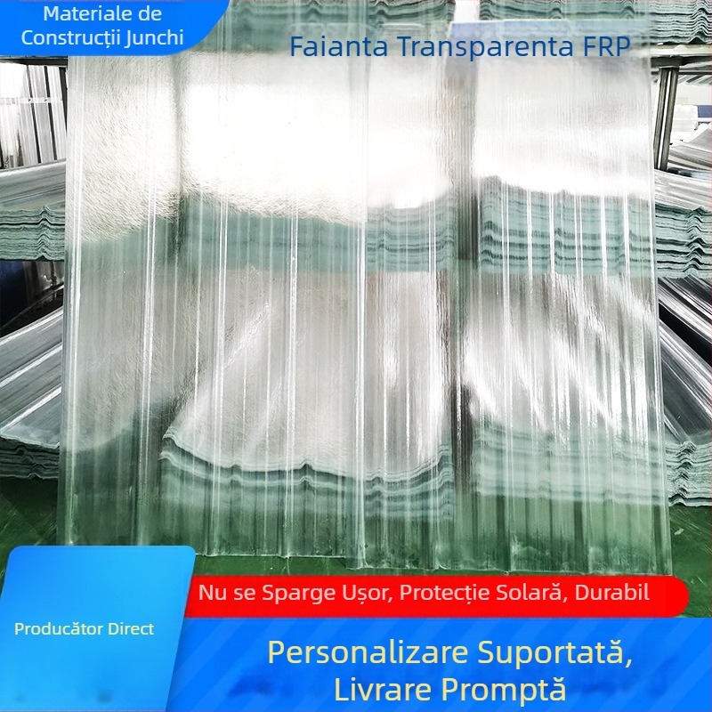 Panouri FRP pentru iluminare la acoperiș, panouri transparente, profil 900, val mare