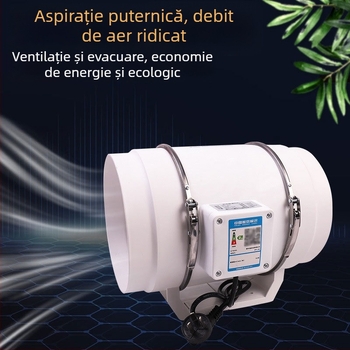 Ventilator DPT-200 pentru conducte, puternic și silențios, pentru evacuarea aerului în bucătărie