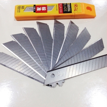 Runji 05 Cuțit mare de tăiere, lamă 18 mm, 14 poziții, model A-100, unealtă pentru tăierea hârtiei și tapetelor