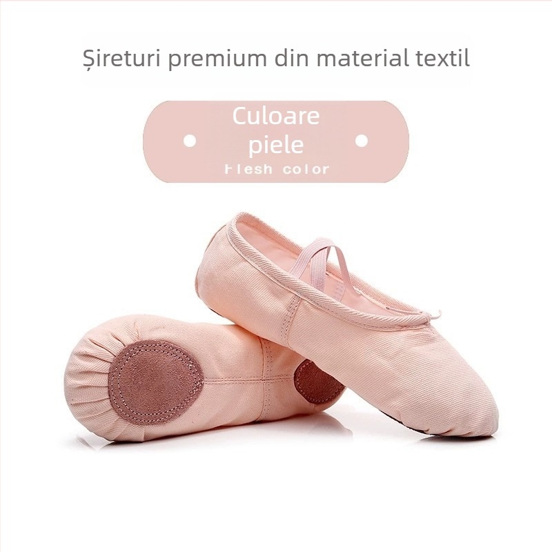 Kwai Valley Pantofi de dans unisex, talpă moale, partea superioară din pânză, respirabili, ușori, pentru balet și dansuri populare