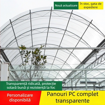 Panou complet transparent din policarbonat pentru acoperișuri, copertine și balcoane; panou de iluminare transparent, model 840
