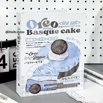 Album foto A5 cu 4 compartimente pentru carduri de 3 inch, design Sea Salt Oreo, album cu foi detașabile pentru depozitare și expunere
