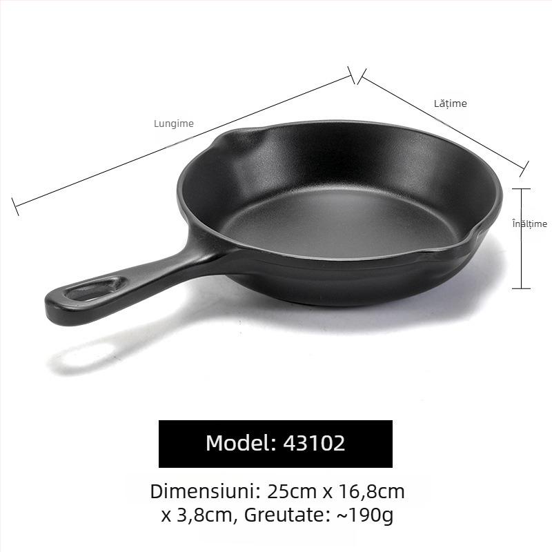 Farfurie plată din melamină neagră cu mâner, pentru hot pot și grătar, farfurie pentru orez cu suprafață mată, pentru restaurante