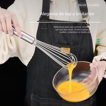 Batător de ouă din oțel inoxidabil, manual, 10 inch, pentru coacere