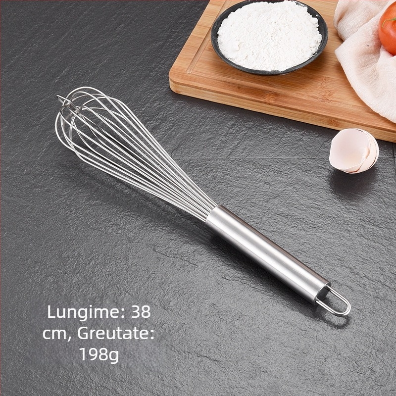 Batător de ouă din oțel inoxidabil, manual, 10 inch, pentru coacere