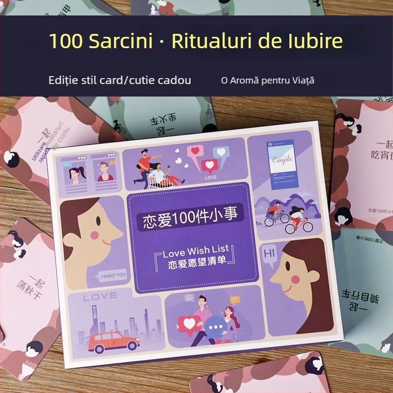100 de lucruri pe care cuplurile le pot face împreună — album din hârtie de creație, 50 de pagini
